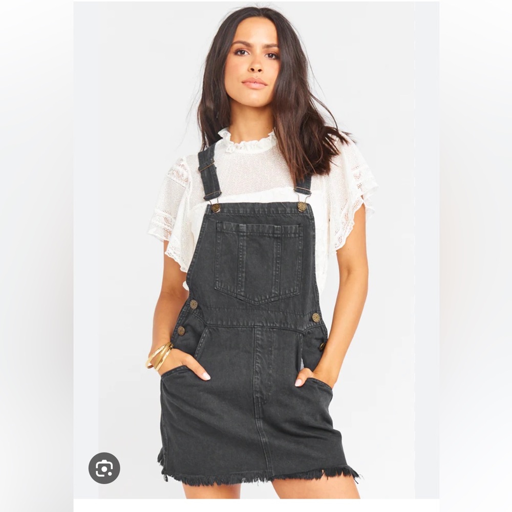 Show me your mumu black overall dress size XS